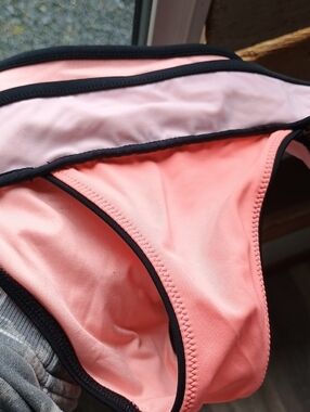 Victoria's Secret Pink with Black Trim Bikini Bottom